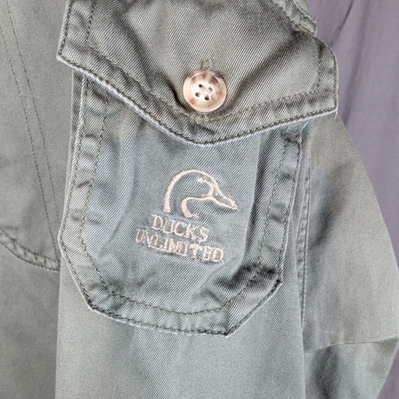 Ducks Unlimited Woolrich Large hunting shirt with padded shoulders olive green - Picture 8 of 9